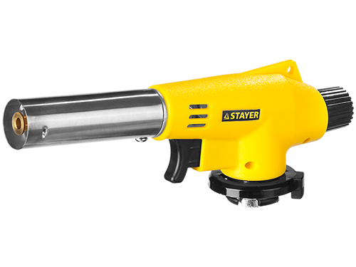 Горелка STAER "MASTER" газовая MaxTerm на баллон, с пьезоподжигом, регулировка пламени, цанговое соединение1300С