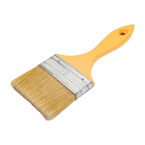 Кисть "Суббота" 75*14мм плоская, светлый смешанный искусственный ворс, пластиковая ручка, Decor