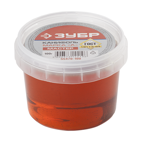 Канифоль "ЗУБР" для паяльных работ, пластиковая банка, 20 г