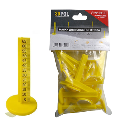 Маяк для наливного пола "ADMIRAL", 55мм, 20шт/уп