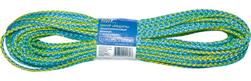Шнур полипропиленовый вязаный 6мм*20м, 90-110кгс Россия